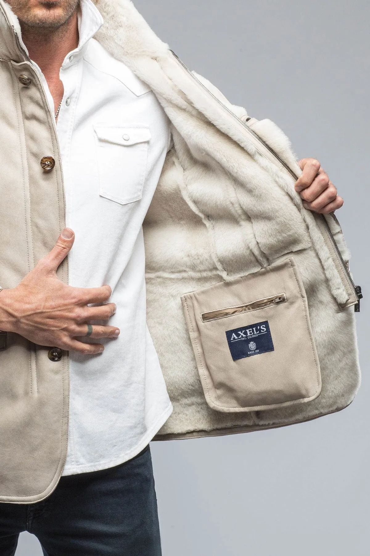 Antonio Shearling Jacket in Light Sand