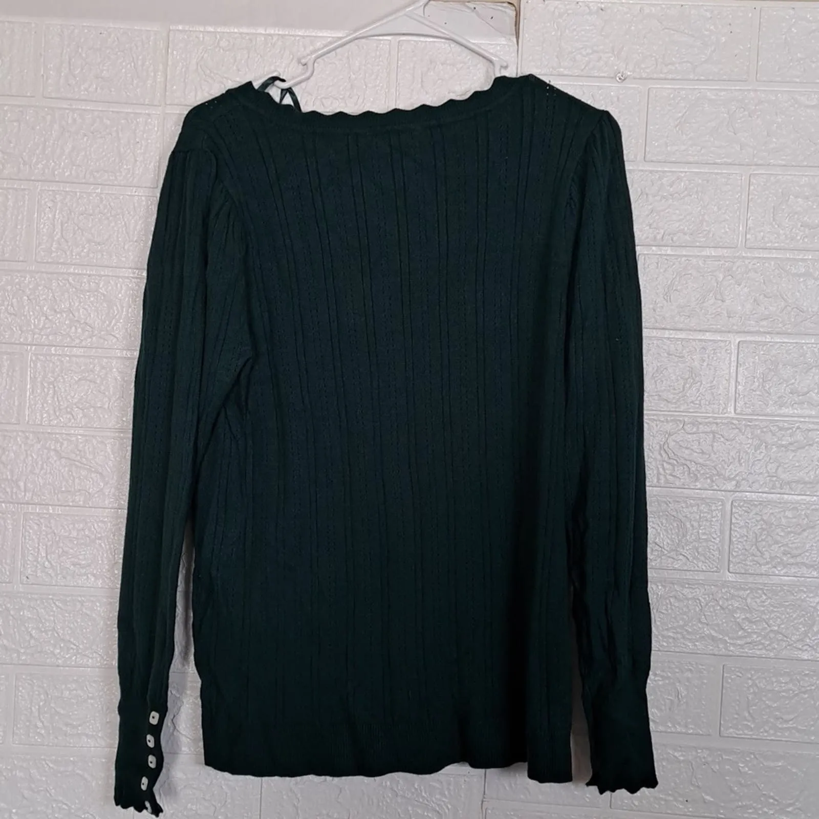 BELLDINI Women's Kaily K. Square Neck Sweater Deep Emerald XL