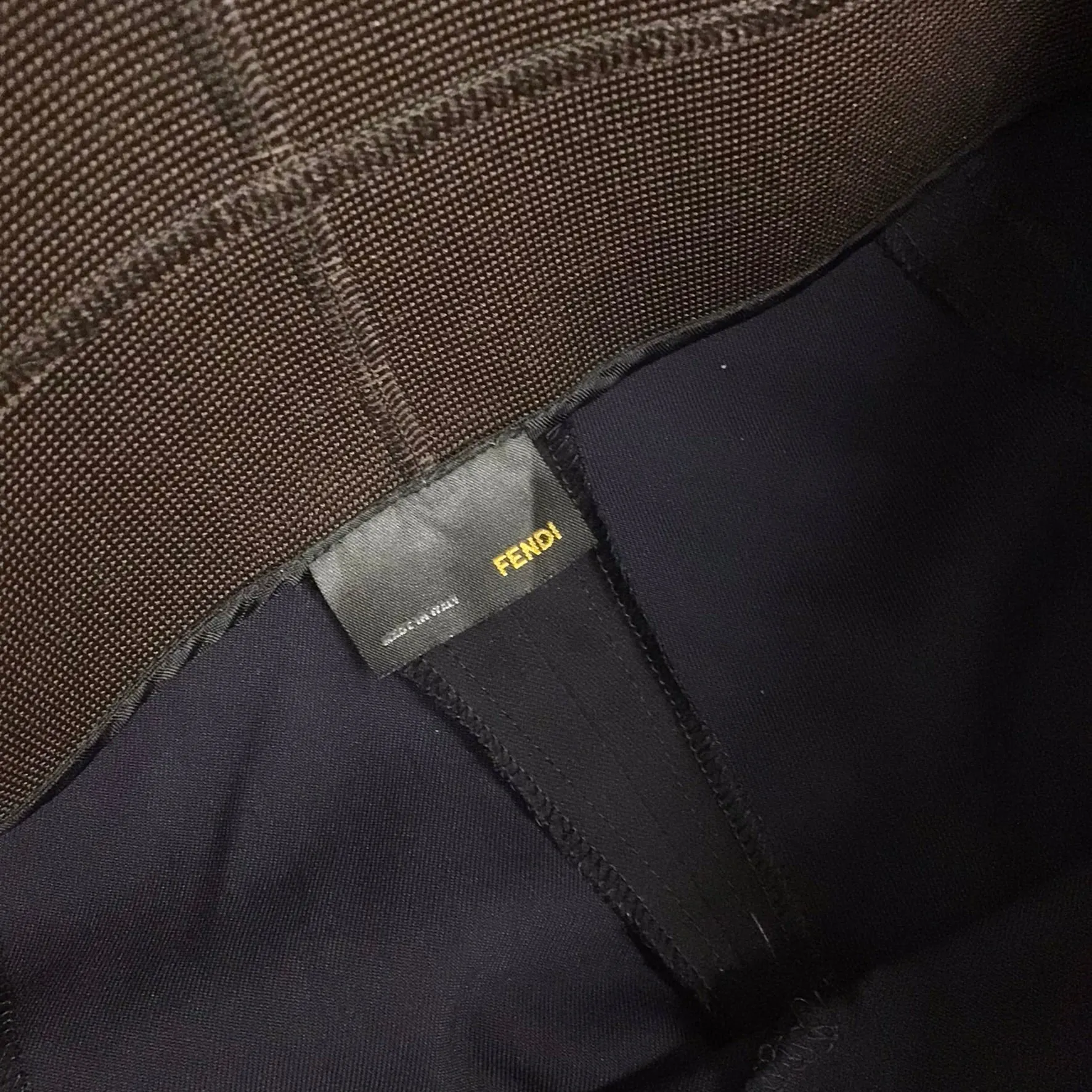 BNWT Fendi Blue Lana Compact Stretch Wool Blend Wide Leg Trousers Size 12 (40)