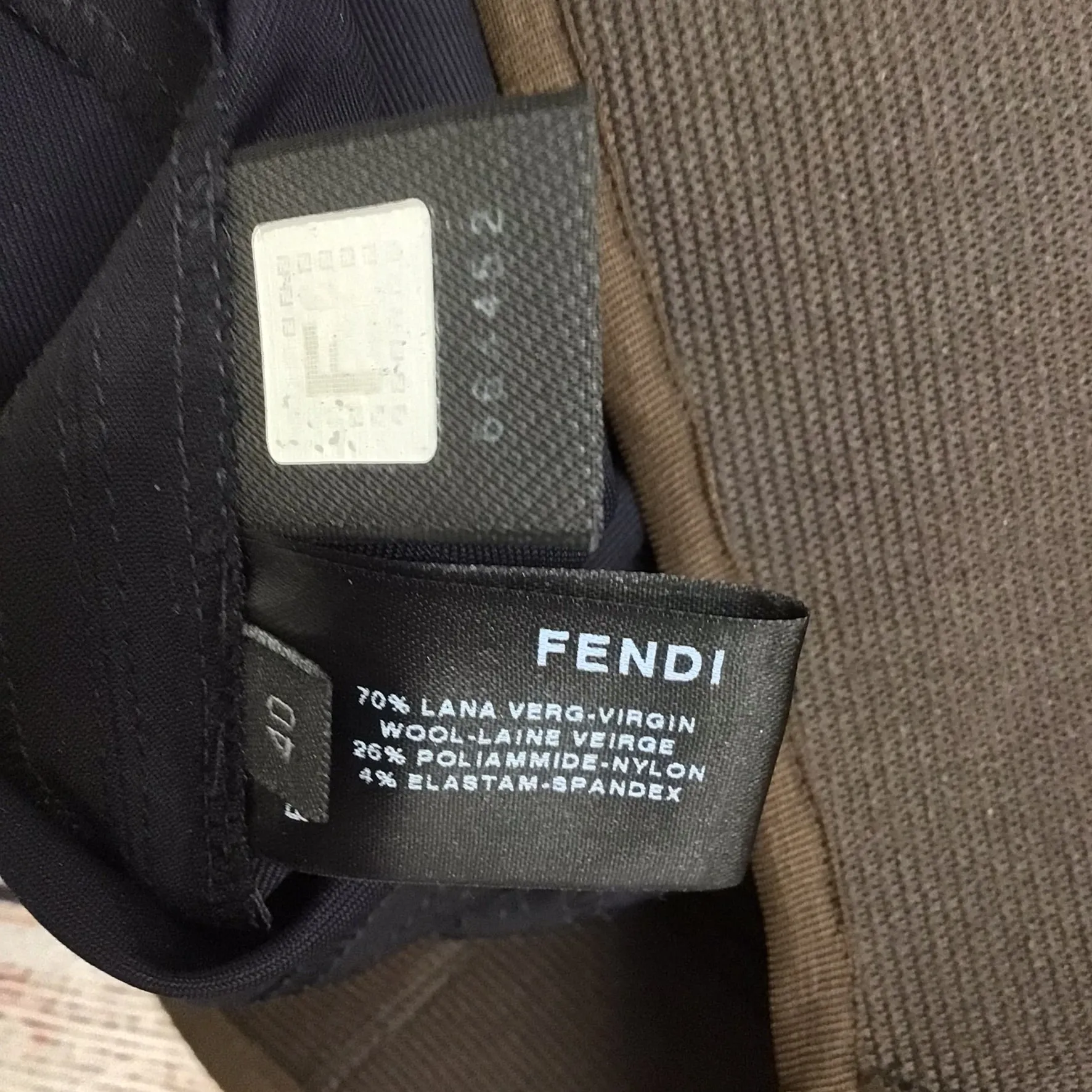 BNWT Fendi Blue Lana Compact Stretch Wool Blend Wide Leg Trousers Size 12 (40)