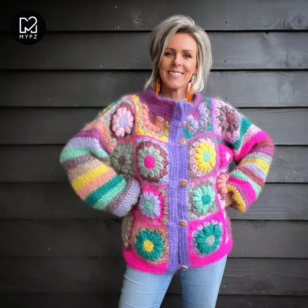Crochet kit - MYPZ 3D Granny Cardigan Sunflower (ENG-NL)