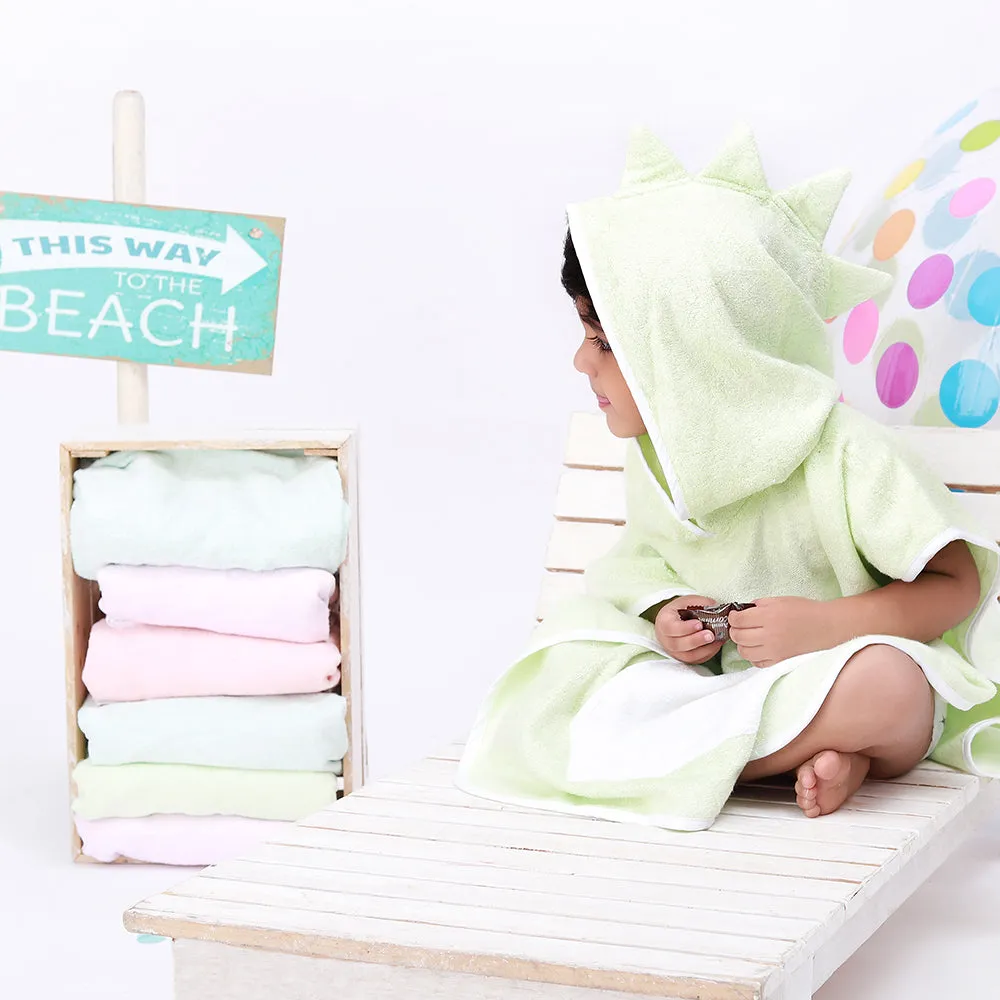 Fancy  Fluff Bamboo Cotton Baby Poncho - Dino