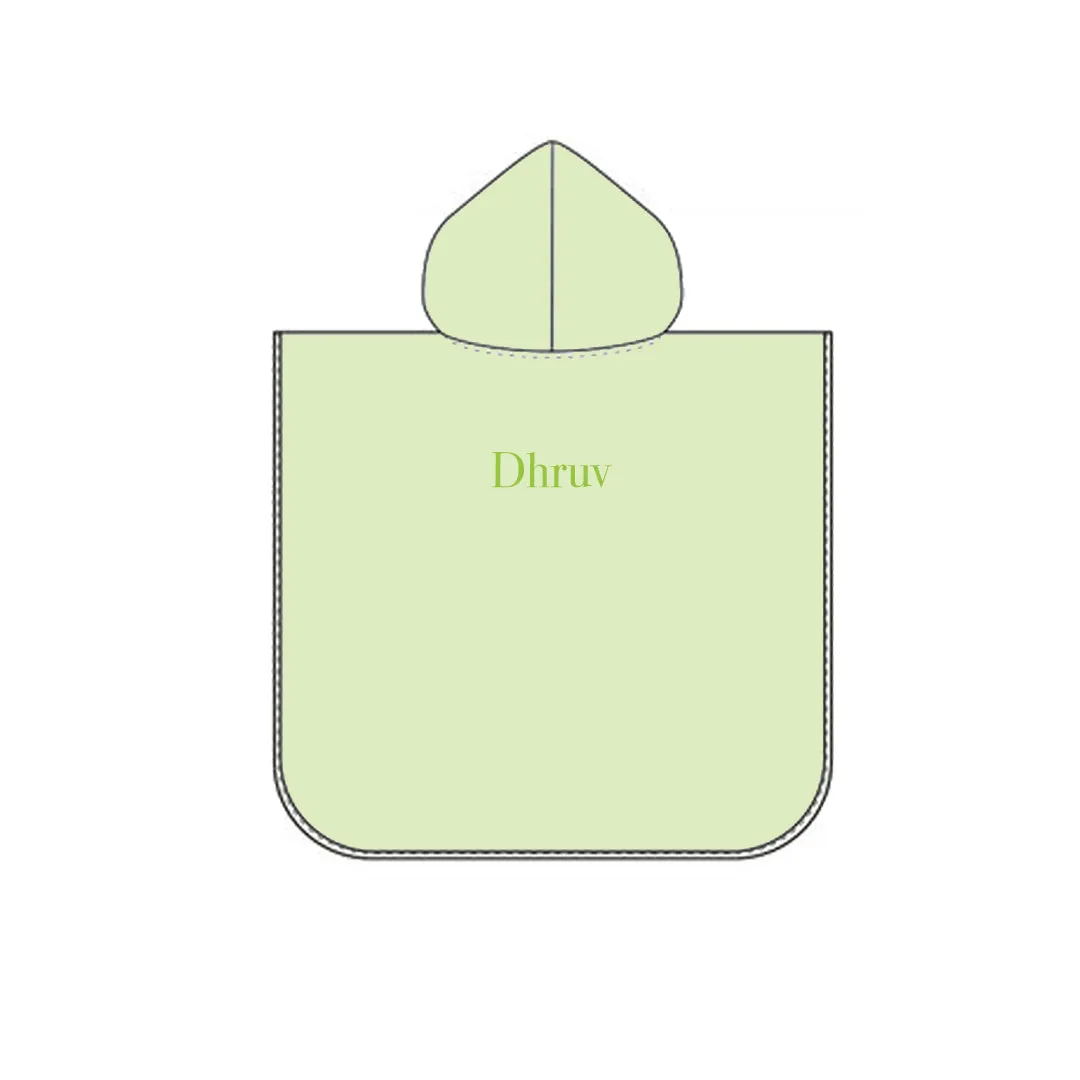 Fancy  Fluff Bamboo Cotton Baby Poncho - Dino