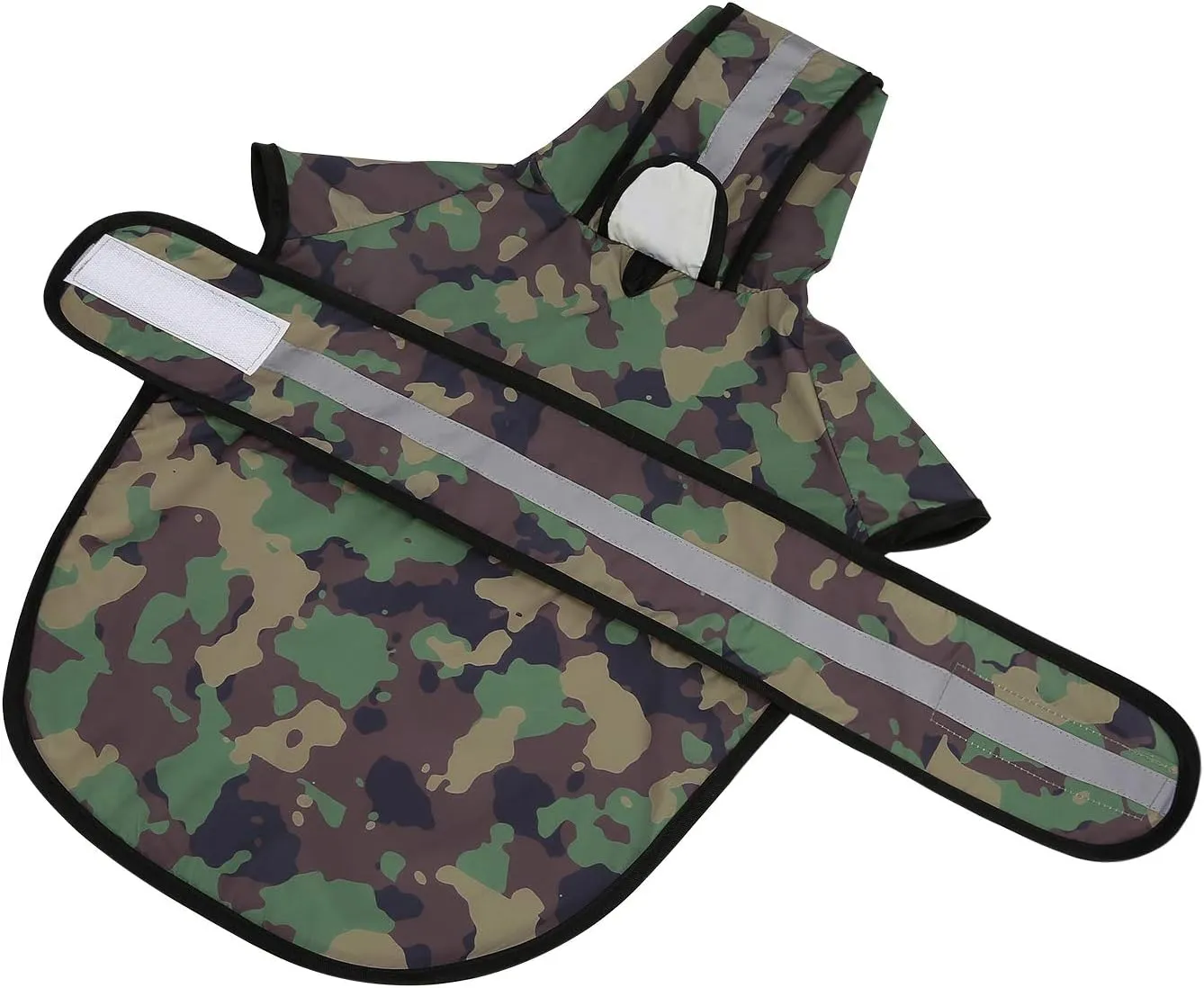 HDE Dog Raincoat Hooded Slicker Poncho for Small to X-Large Dogs and Puppies Camo - L