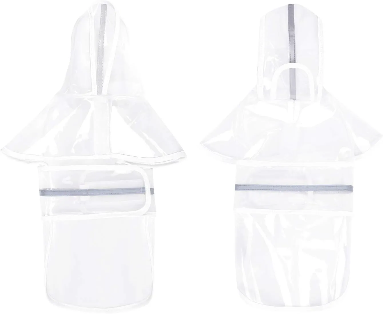 HDE Dog Raincoat Hooded Slicker Poncho for Small to X-Large Dogs and Puppies Clear - L