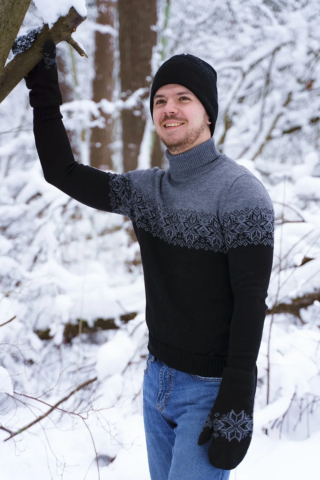 Vormsi unisex high neck sweater