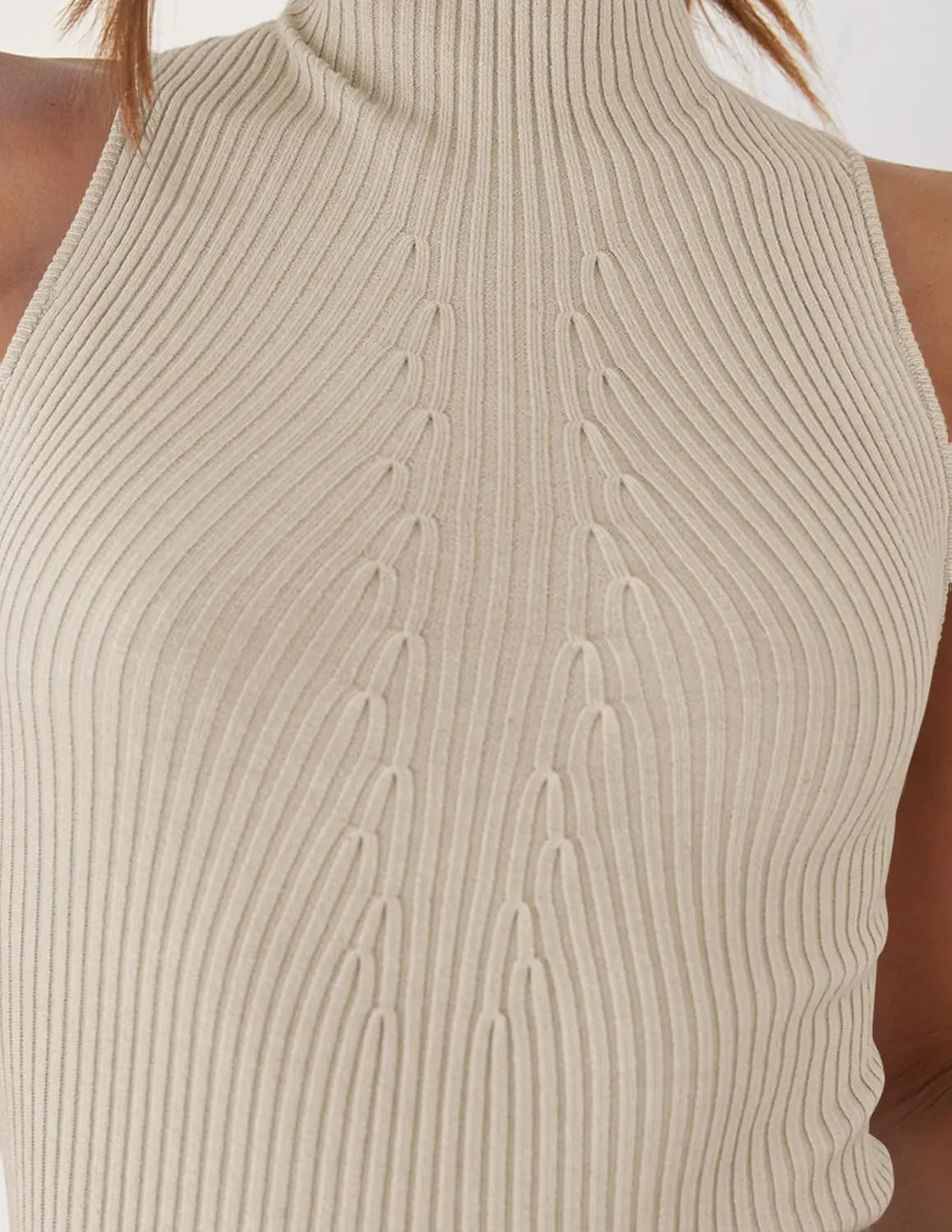 ZESICA Women's Summer Ribbed High Neck Tank Tops Slim Fit Fashion Casual Basic Knit Sleeveless Shirts